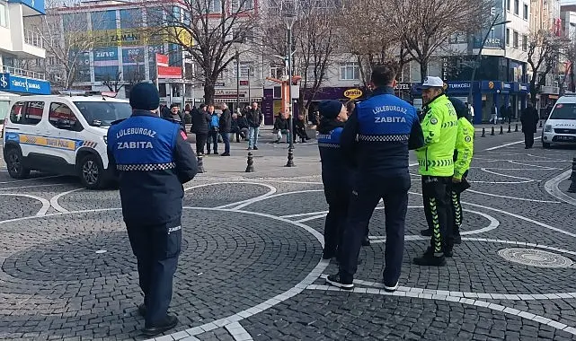 Lüleburgaz Belediyesi Zabıta Müdürlüğü ekipleri ile İlçe Emniyet Müdürlüğü ekiplerince